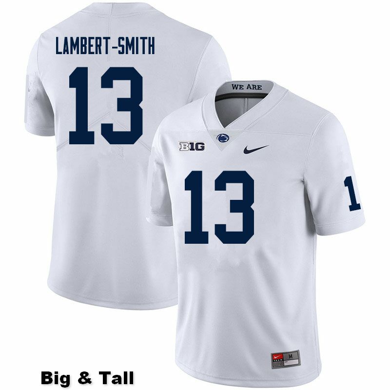 NCAA Nike Men's Penn State Nittany Lions KeAndre Lambert-Smith #13 College Football Authentic Big & Tall White Stitched Jersey OEP4398MC